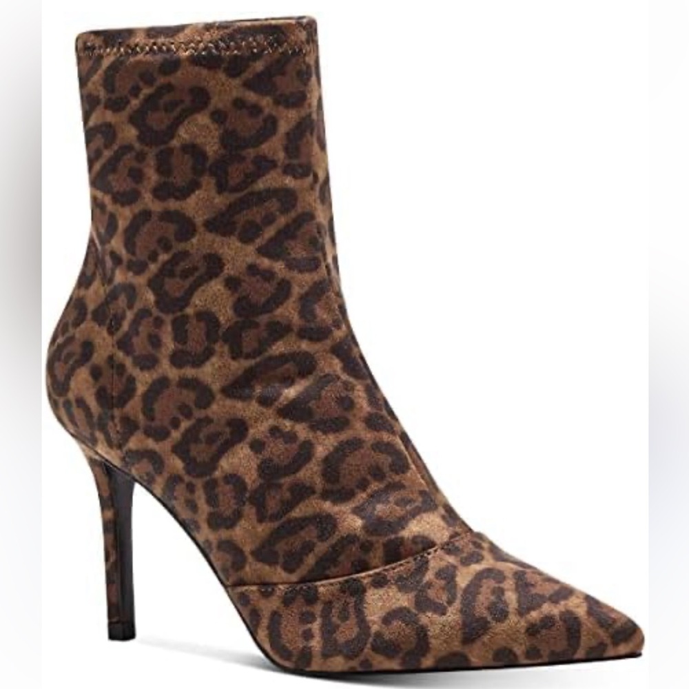 NEW Jessica Simpson Alliya Animal print sock heel ankle bootie women size 6.5